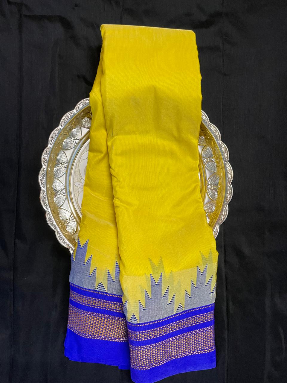 Neyge Ilkal Pure Cotton Silk Saree Temple Gadwal Chikkiparas Border Tope Pallu Saree