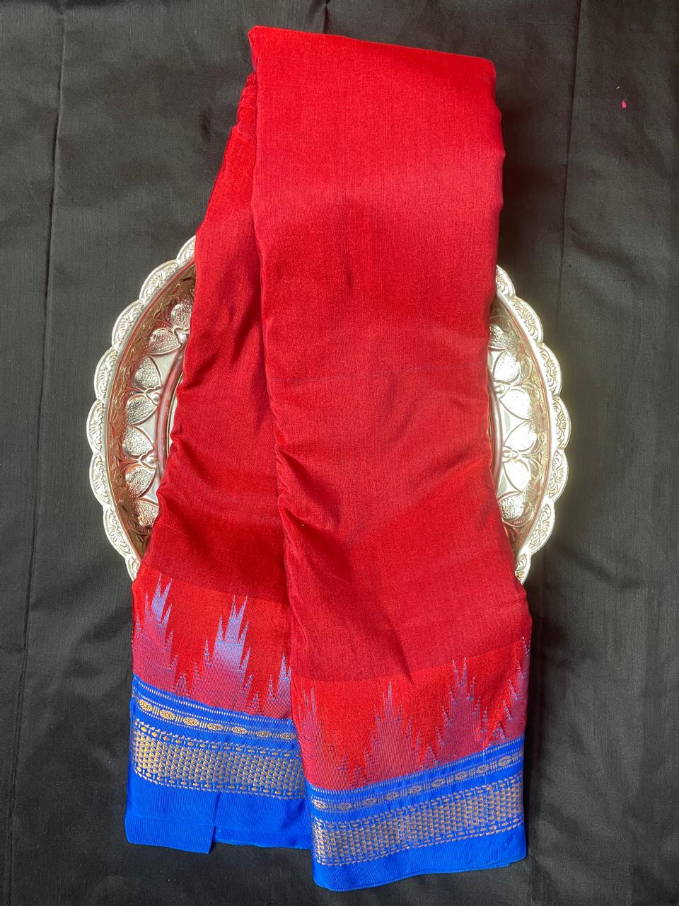 Neyge Ilkal Pure Cotton Silk Saree Temple Gadwal Chikkiparas Border Tope Pallu Saree