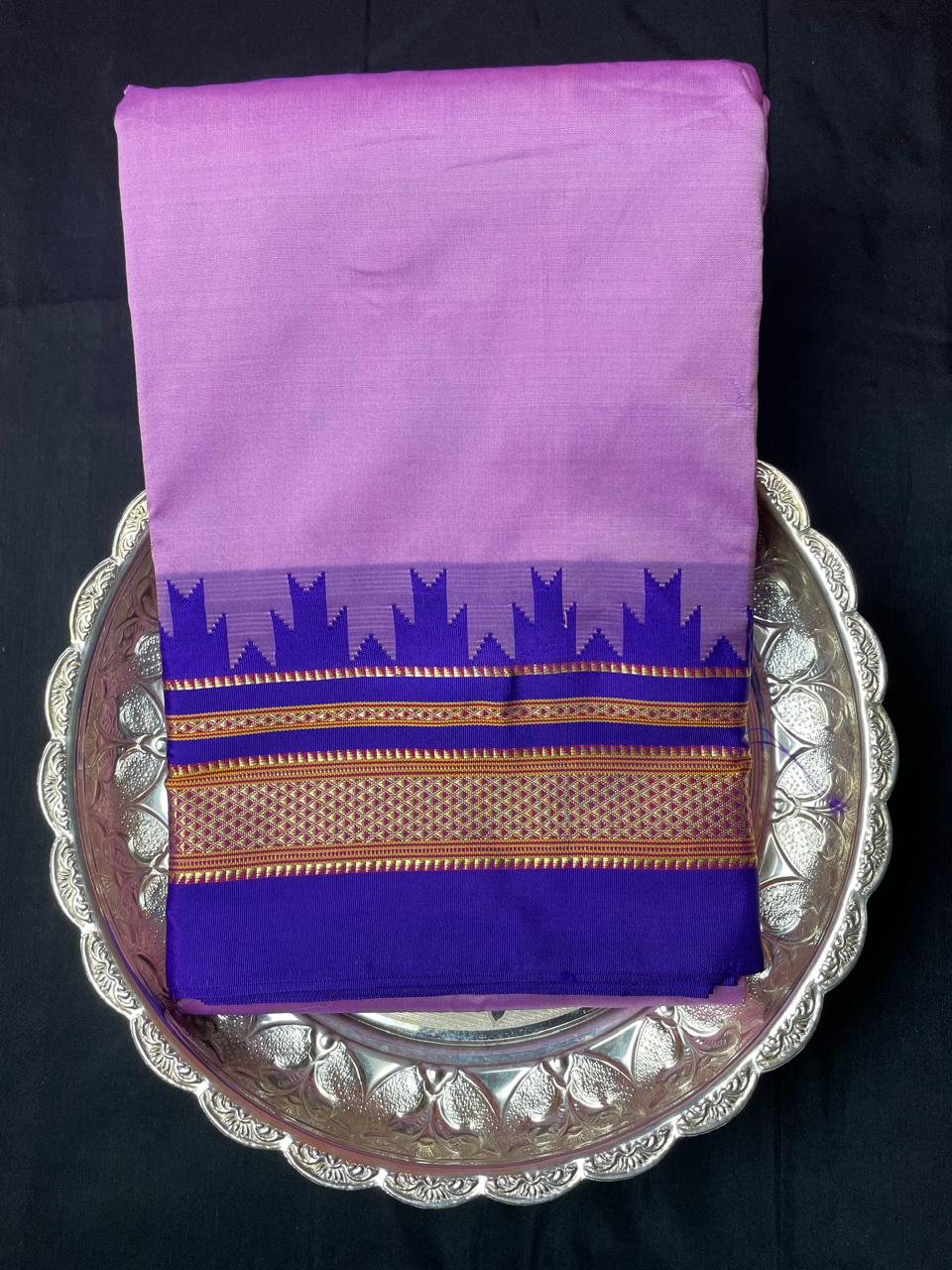 Neyge Ilkal Pure Cotton Silk Saree Temple Gadwal Chikkiparas Border Tope Pallu Saree