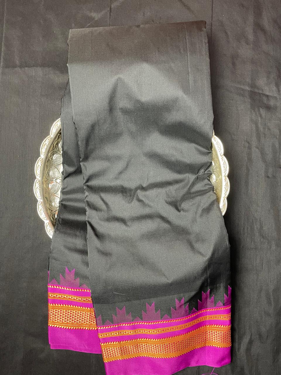 Neyge Ilkal Pure Cotton Silk Saree Temple Gadwal Chikkiparas Border Tope Pallu Saree