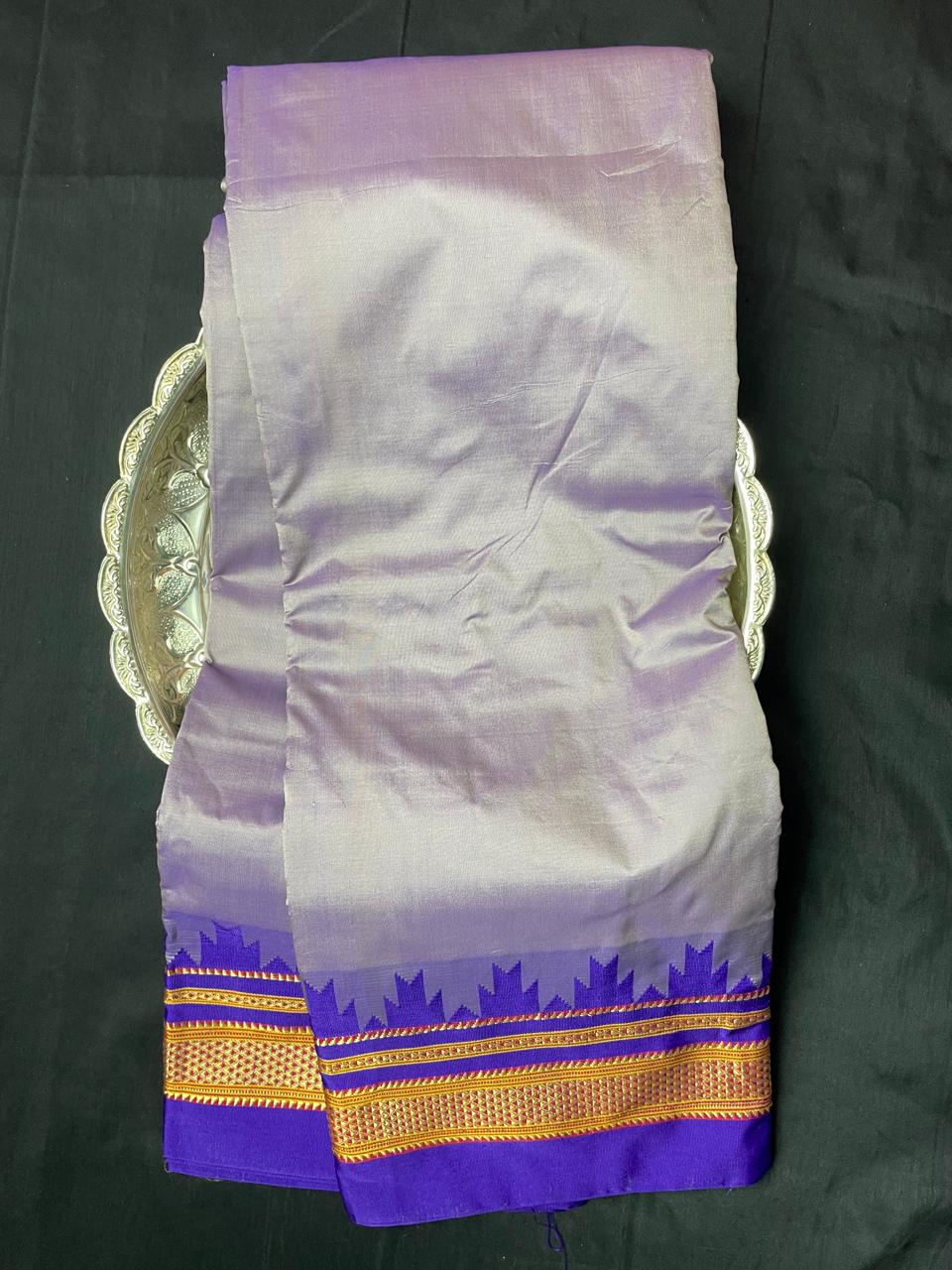 Neyge Ilkal Pure Cotton Silk Saree Temple Gadwal Chikkiparas Border Tope Pallu Saree
