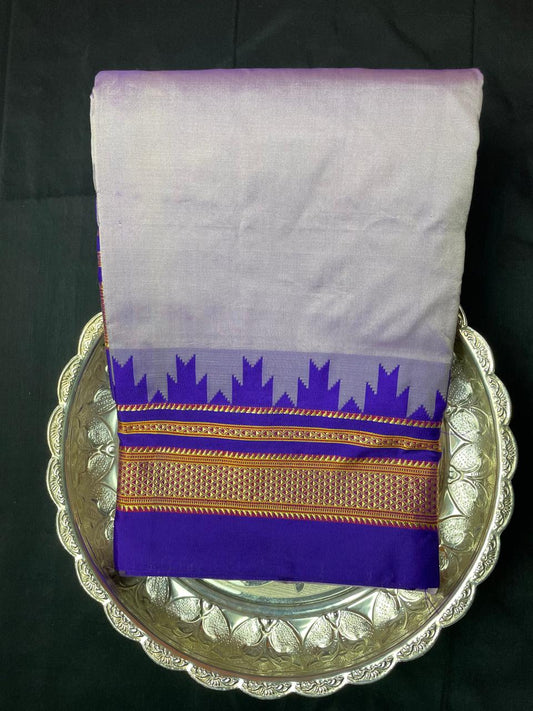 Neyge Ilkal Pure Cotton Silk Saree Temple Gadwal Chikkiparas Border Tope Pallu Saree