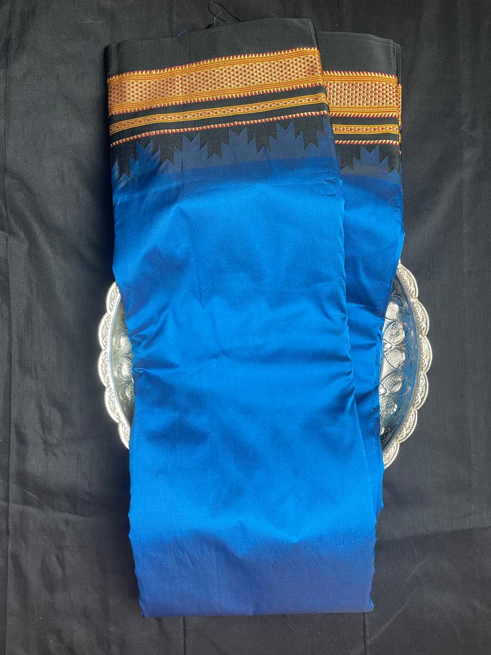 Neyge Ilkal Pure Cotton Silk Saree Temple Gadwal Chikkiparas Border Tope Pallu Saree