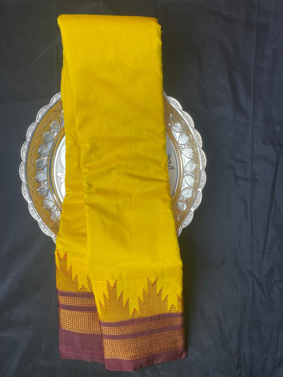 Neyge Ilkal Pure Cotton Silk Saree Temple Gadwal Chikkiparas Border Tope Pallu Saree