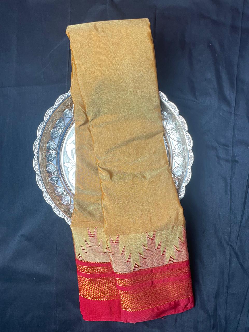 Neyge Ilkal Pure Cotton Silk Saree Temple Gadwal Chikkiparas Border Tope Pallu Saree
