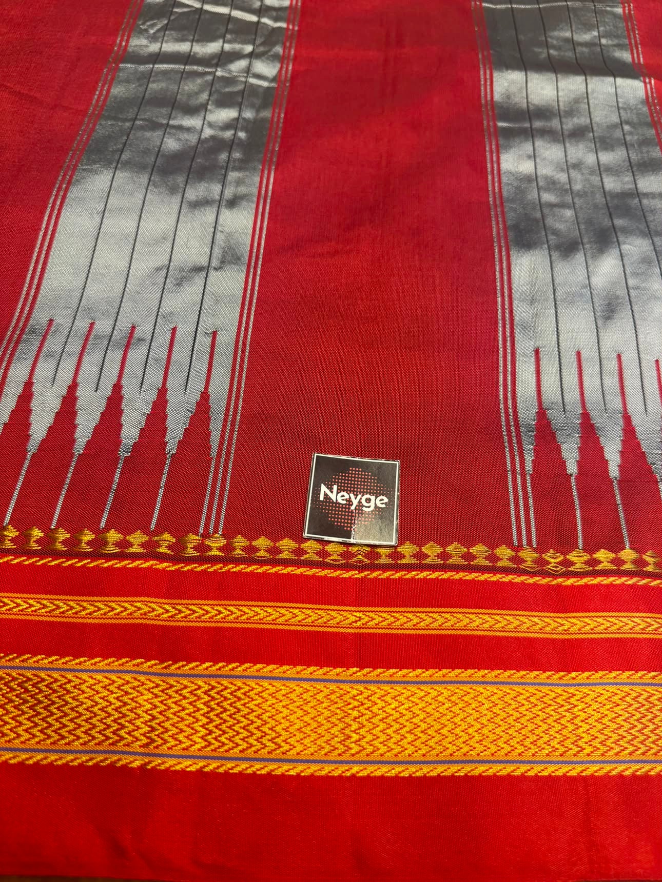 Neyge Cottonsilk Premium Quality Genelia Inspired Khun Saree_Multi_color_1 (Copy)