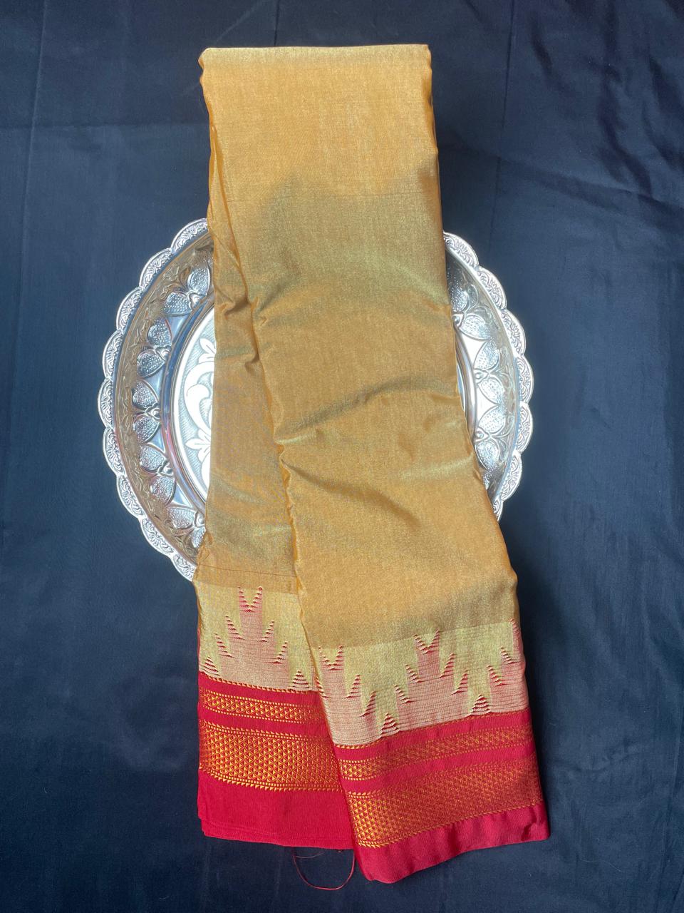 Neyge Ilkal Pure Cotton Silk Saree Temple Gadwal Chikkiparas Border Tope Pallu Saree