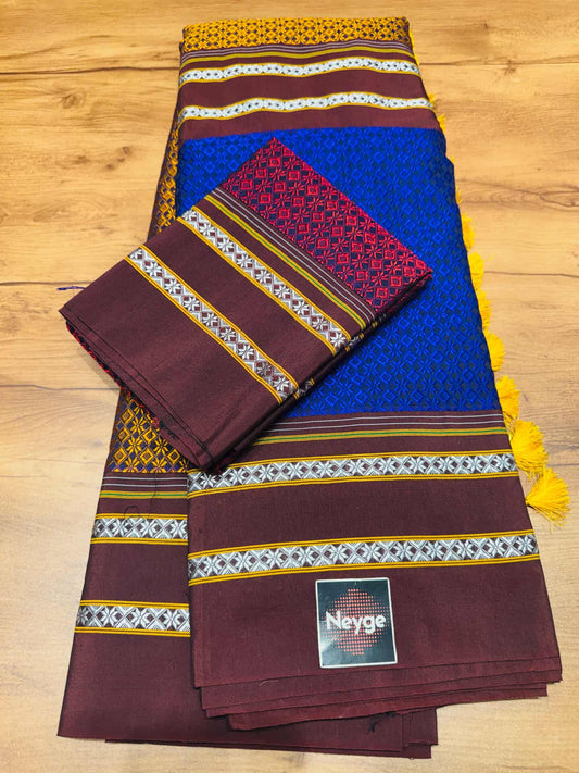 Neyge Cottonsilk Premium Quality Khun Saree_Double color_2