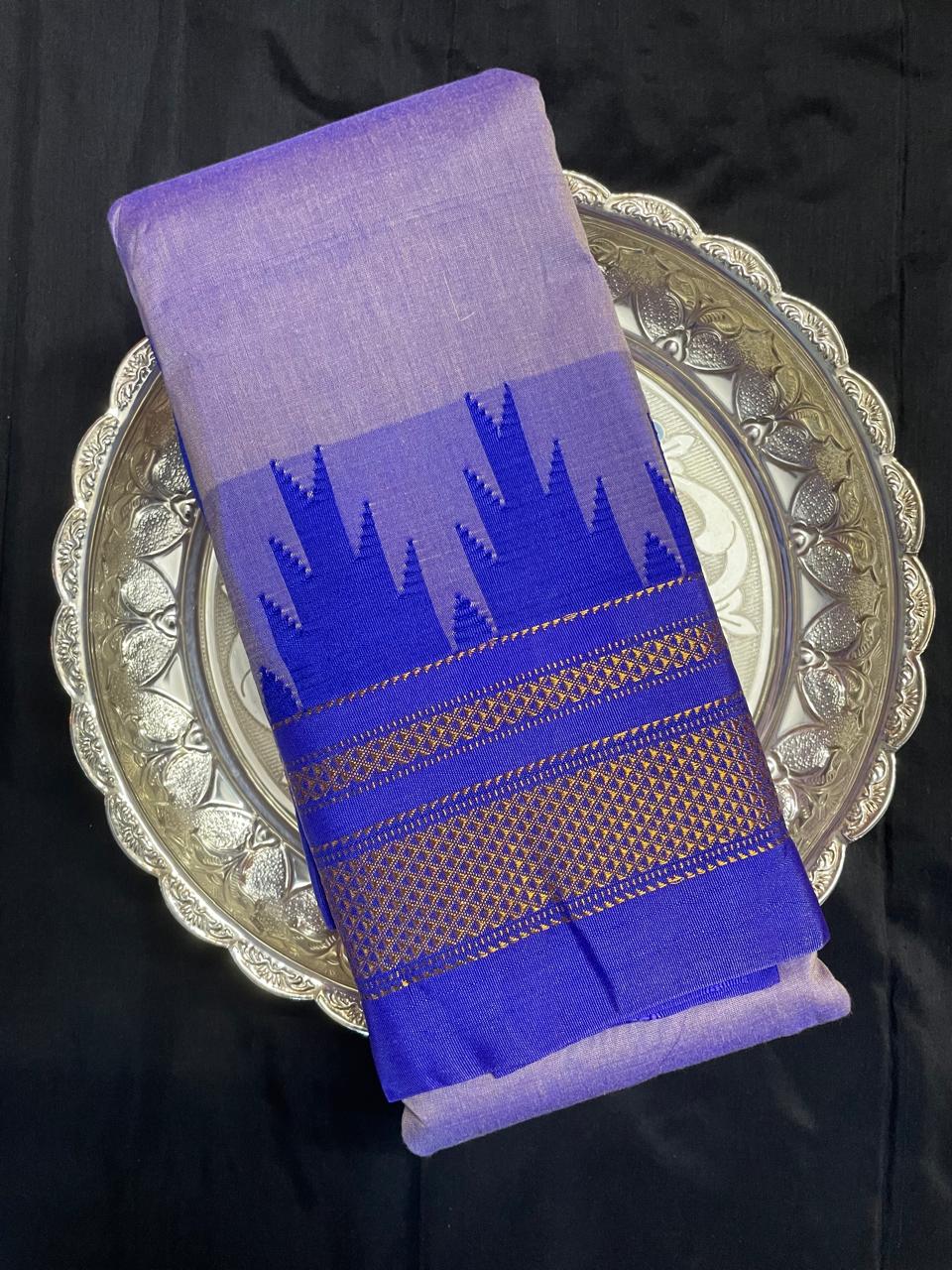 Neyge Ilkal Pure Cotton Silk Saree Temple Gadwal Chikkiparas Border Tope Pallu Saree