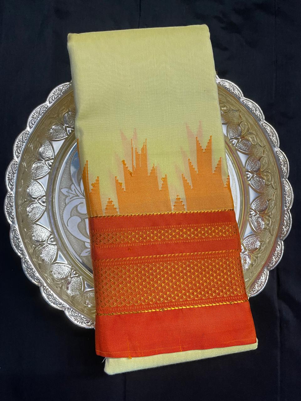 Neyge Ilkal Pure Cotton Silk Saree Temple Gadwal Chikkiparas Border Tope Pallu Saree