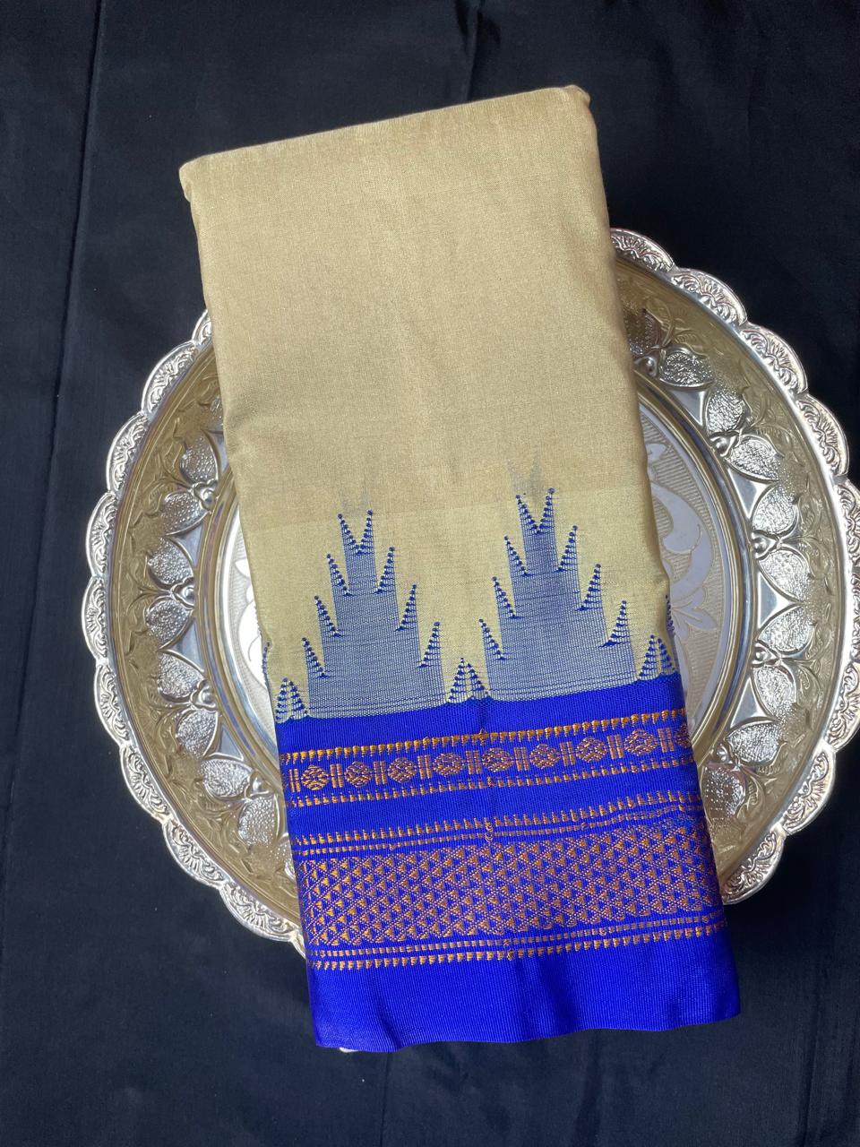 Neyge Ilkal Pure Cotton Silk Saree Temple Gadwal Chikkiparas Border Tope Pallu Saree