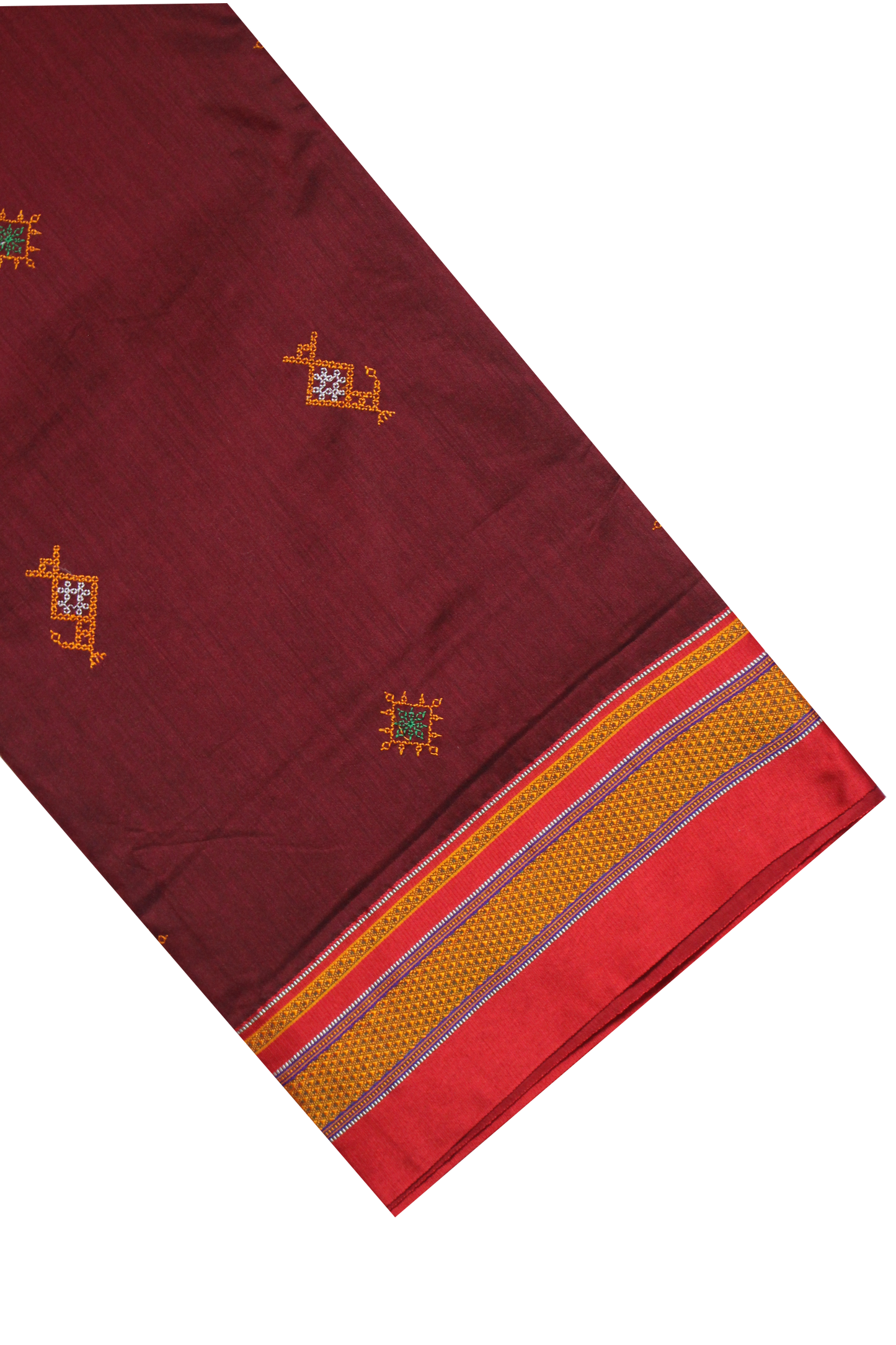 Neyge Ilkal Handwoven Cotton Silk Kasuti Chikki Paras Traditional Border Stripe Pallu Saree