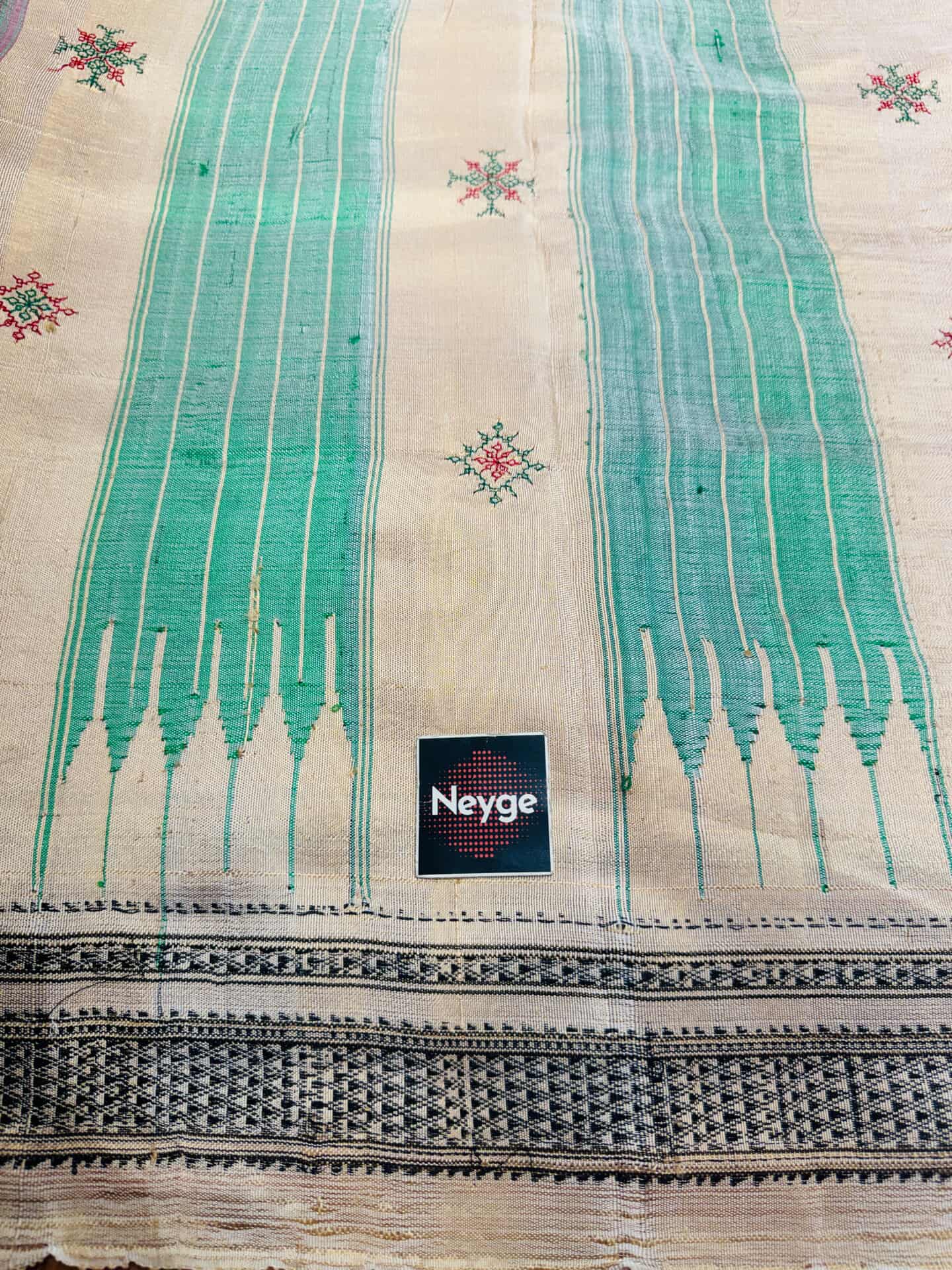 Neyge Ilkal Handloom Cotton Silk Dharwad Kasuti Saree Chikkiparas Border Pure Silk Tope Pallu - Pink