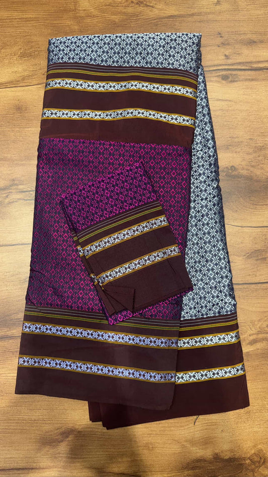 Neyge Cottonsilk Premium Quality Khun Saree_Double color_2