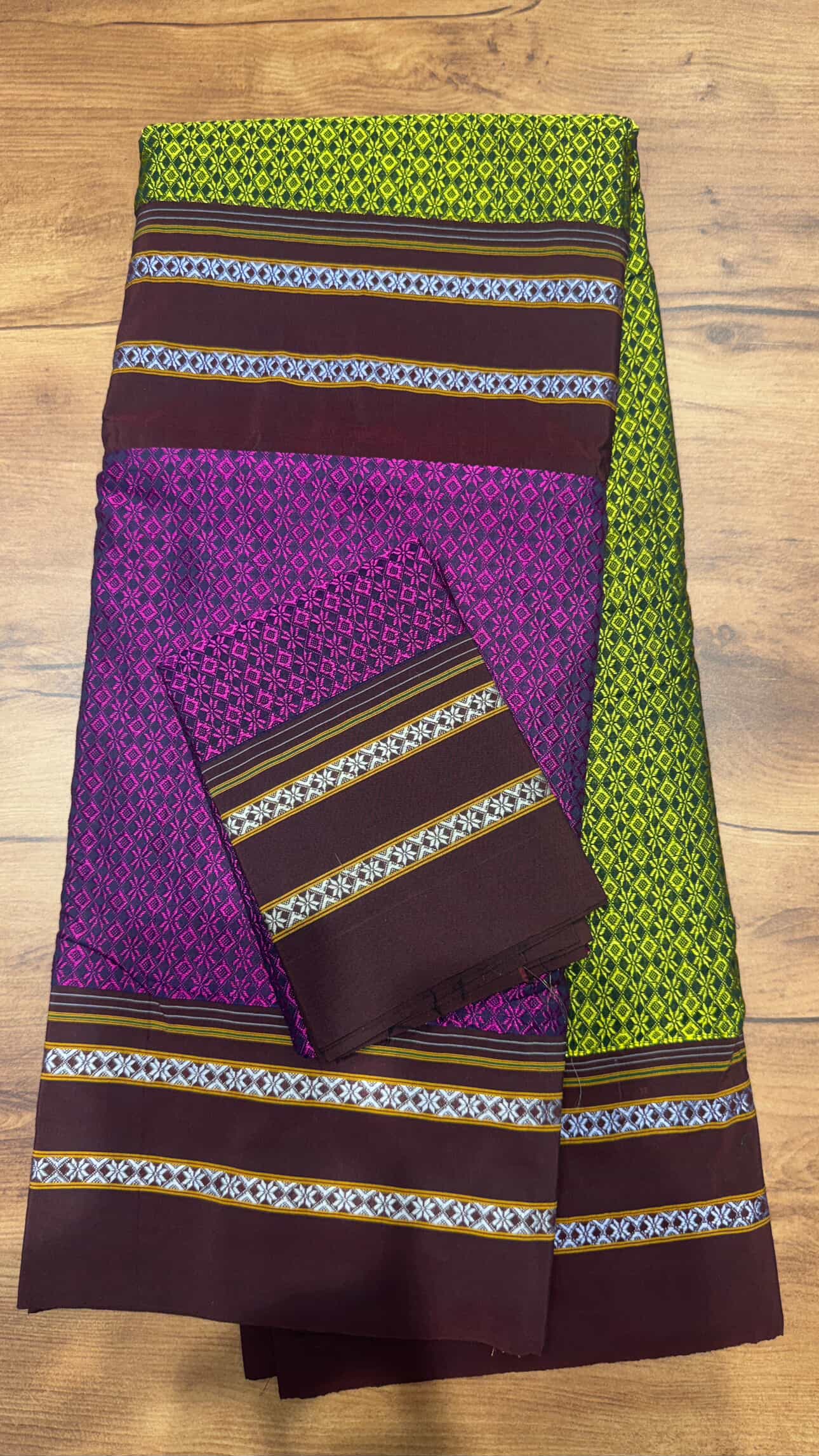 Neyge Cottonsilk Premium Quality Khun Saree_Double color_3