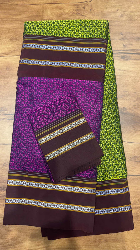 Neyge Cottonsilk Premium Quality Khun Saree_Double color_3