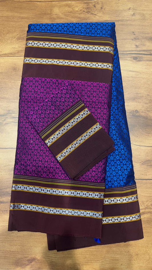 Neyge Cottonsilk Premium Quality Khun Saree_Double color_1